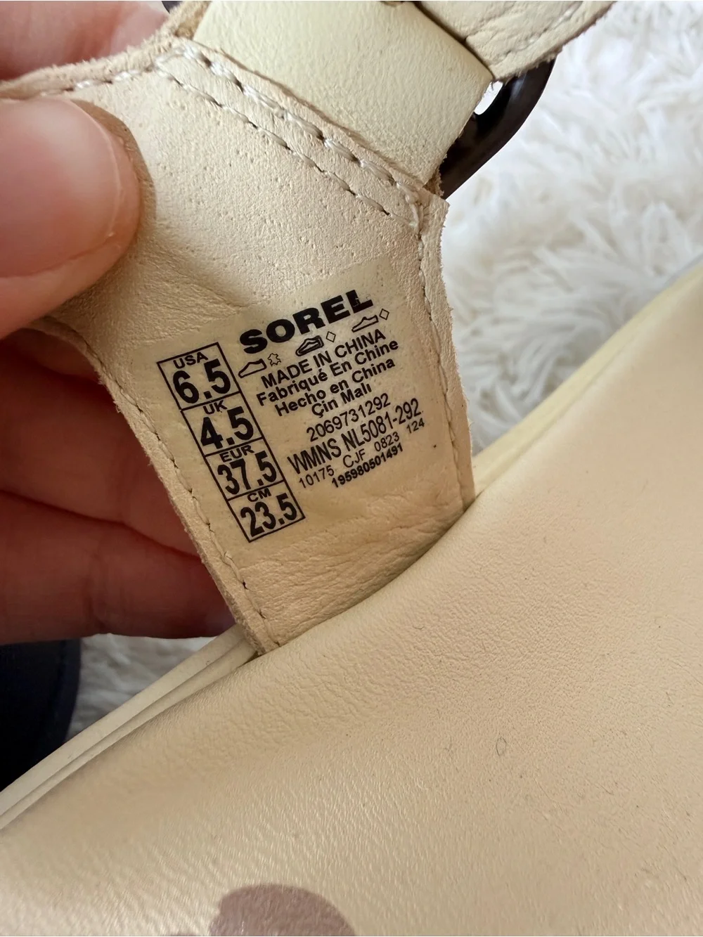 Sorel Dayspring Leather Strappy Chunky Platform Sandals Honey White Size 6.5
